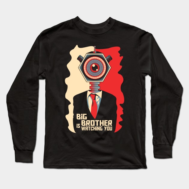 Big Brother is watching you Long Sleeve T-Shirt by Thegreen